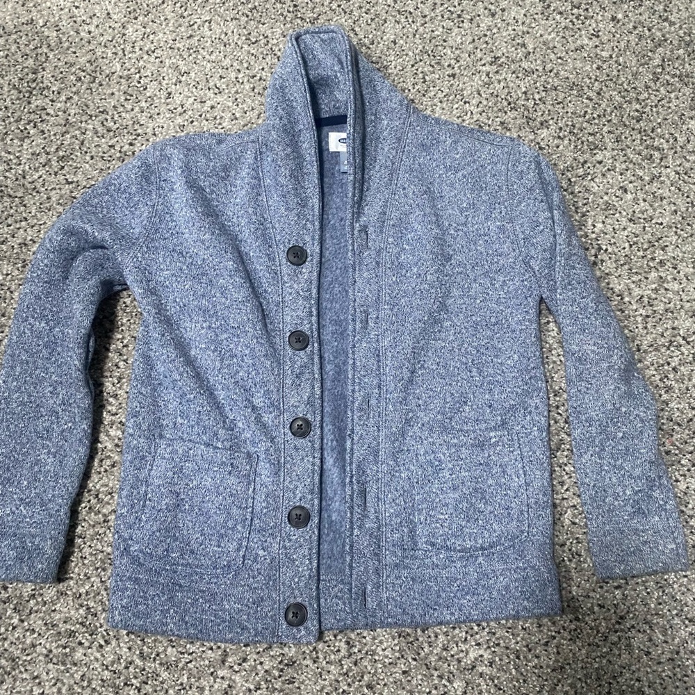 Old Navy size 8 boys blue button up cardigan